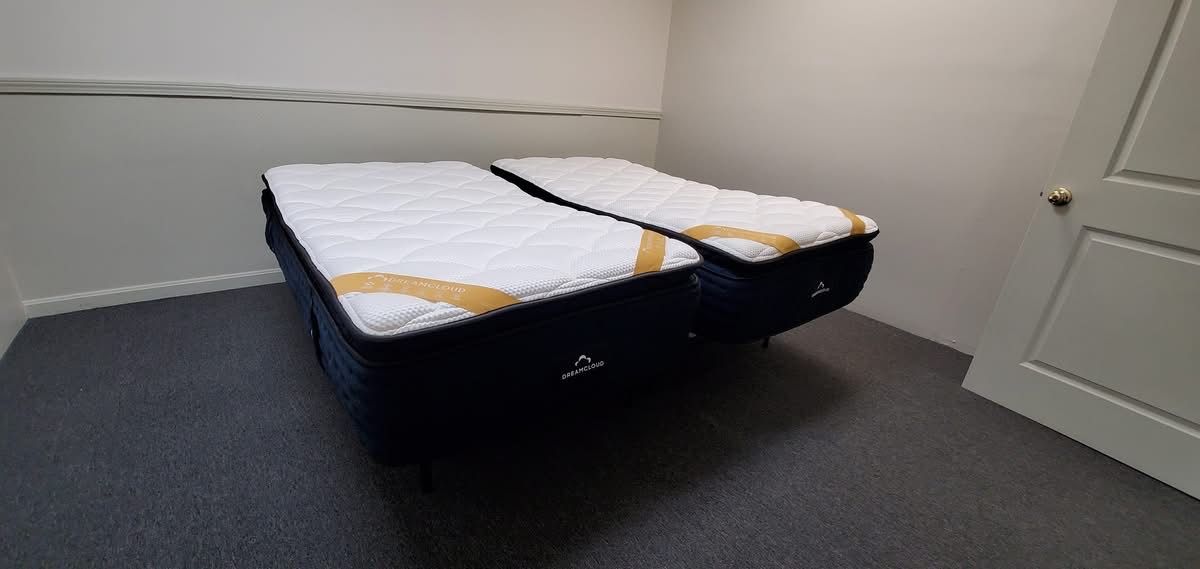 DreamCloud Premier Rest Split King Mattress Set w/ Nectar Adjustable Bases