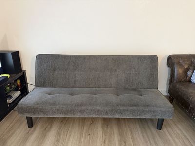 Convertible Gray Futon Sofa Bed