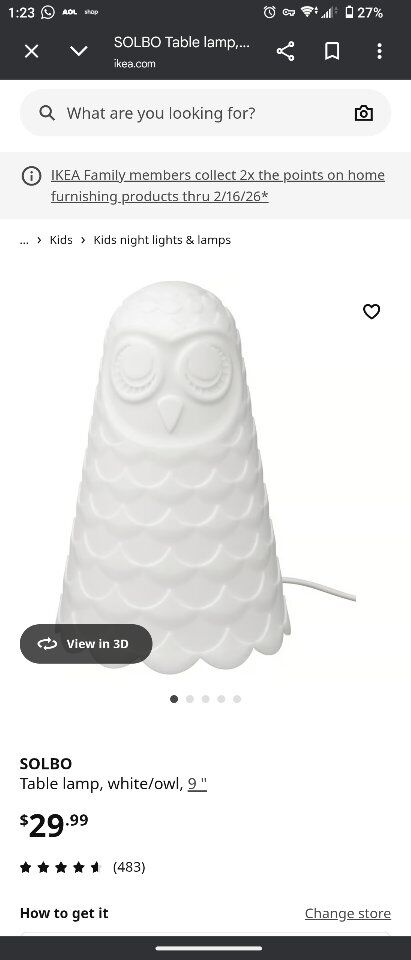 IKEA Solbo Table Lamp