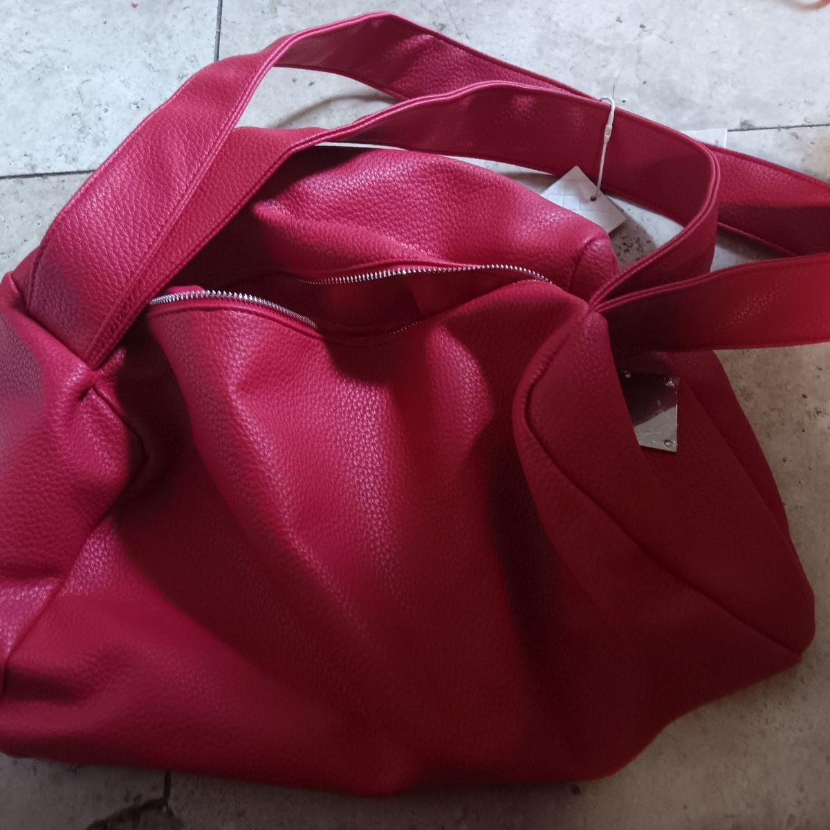 Kayla Ava Red Faux Leather Hobo Shoulder Bag with Tags - Brand New, Spacious