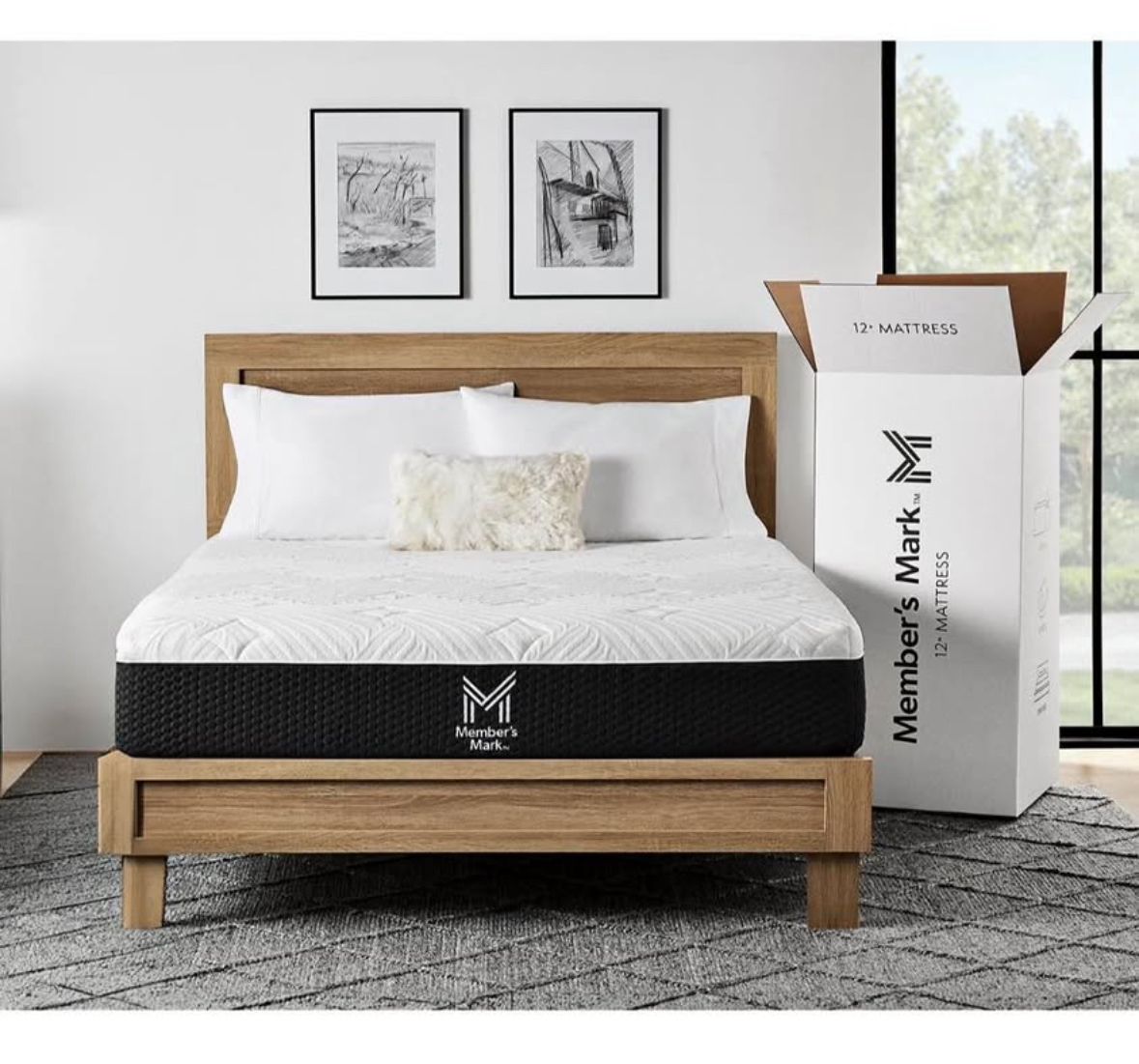 Queen NEW 12” Mattress Member’s Mark Memory Foam