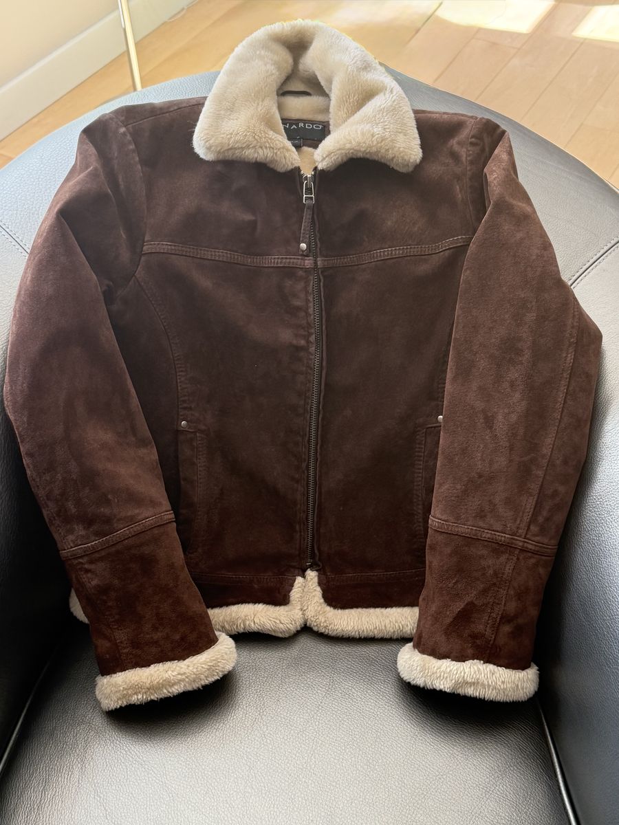 Women genuine suede leather jacket