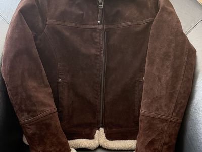 Women genuine suede leather jacket