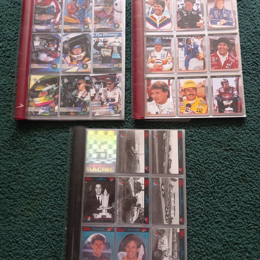 (3) RACE CAR CARD SETS