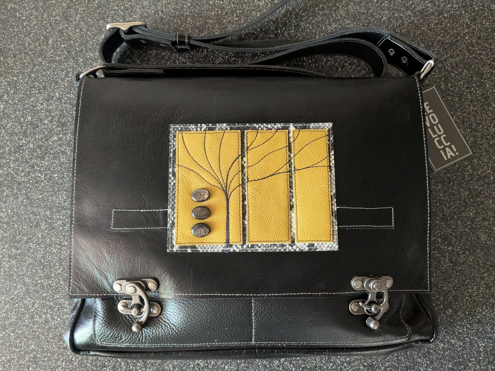 Handmade leather crossbody bag