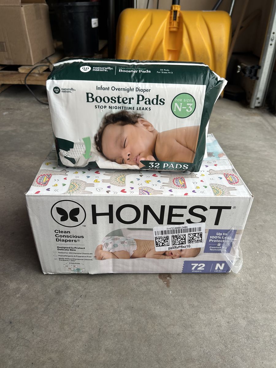 Honest diapers and booster pads