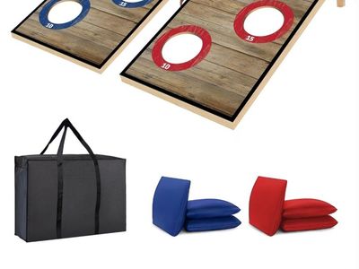 Unbranded 2x1FT Portable Bean Bag Toss Cornhole Game Set with Carry Bag and 8 Bean Bags