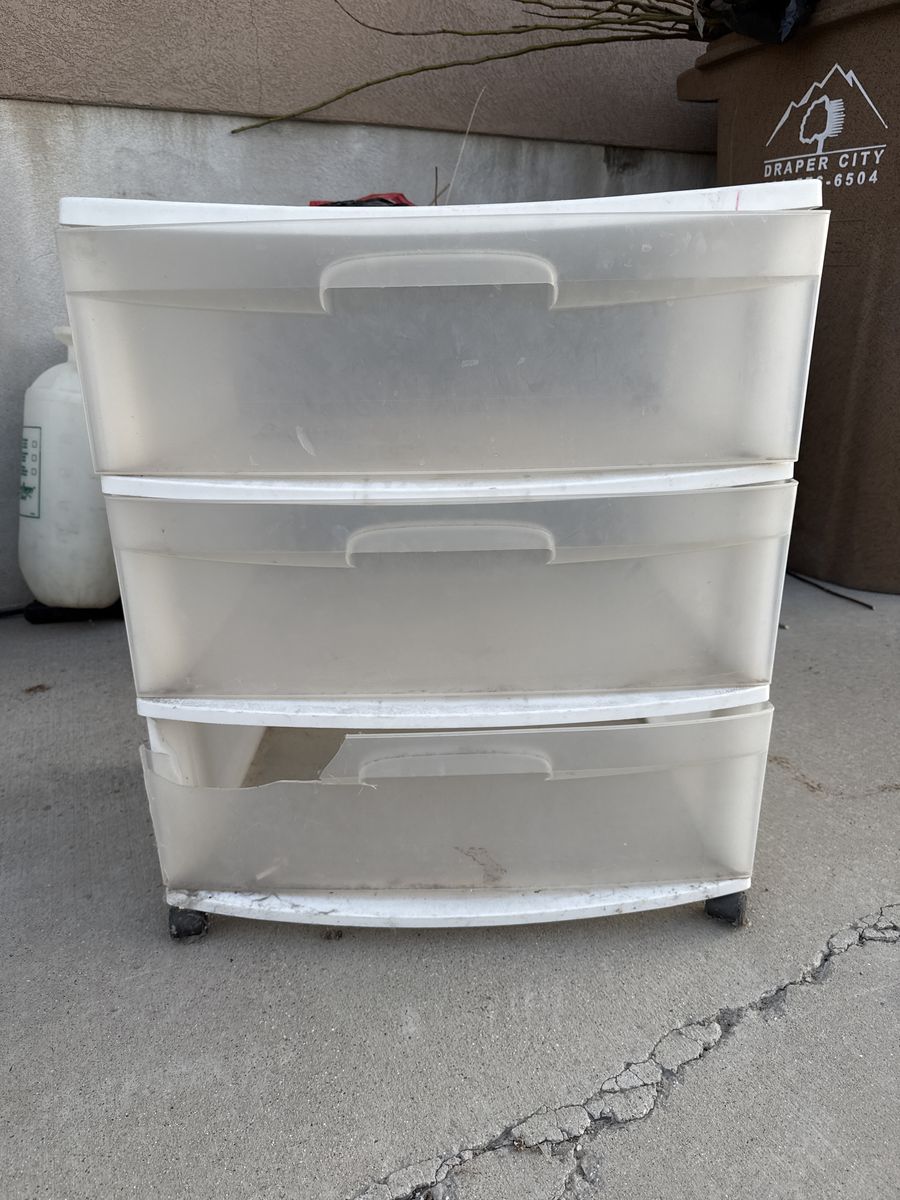 Three Drawer Rolling Cart