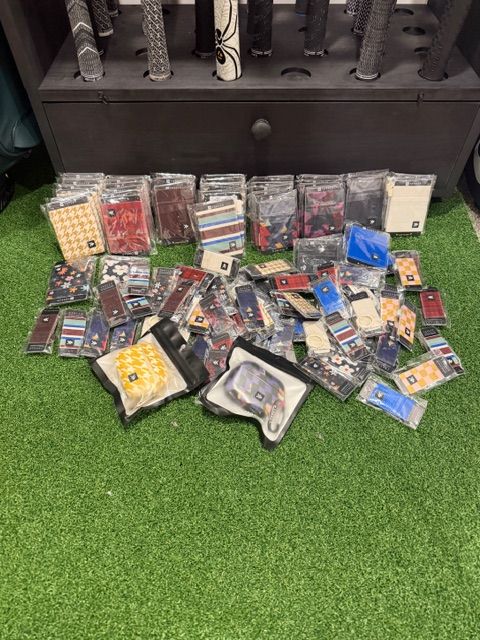 LOT of Thread Wallets (43),  Chapstick Holders (62),  Airpod Cases (2) Sealed