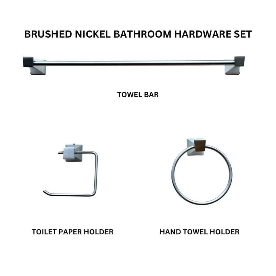Brushed Nickel Bathroom Hardware Set