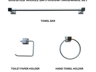 Brushed Nickel Bathroom Hardware Set