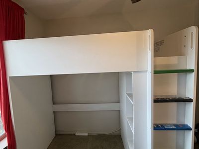 IKEA Twin Loft Bed with Storage, Shelves and Ladder