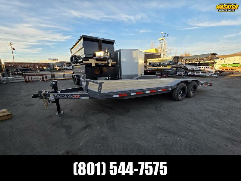 2026 RawMaxx 8.5X22 ECX Car Hauler Flatdeck Equipment Trailer