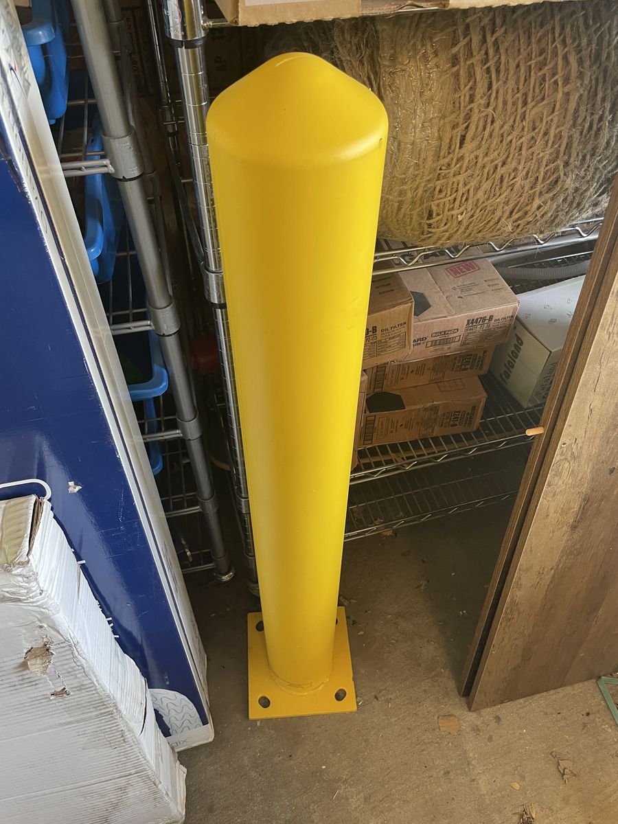 Brand New - Handle It Heavy-Duty Yellow Steel Safety Bollard (Floor Mounted with Cover)