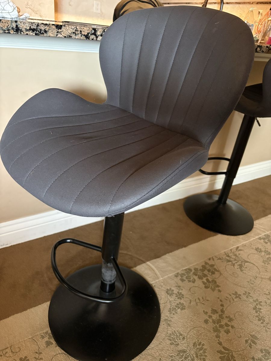 grey Adjustable Barstool Chairs