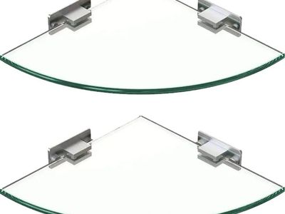 glass shelves for bathroom