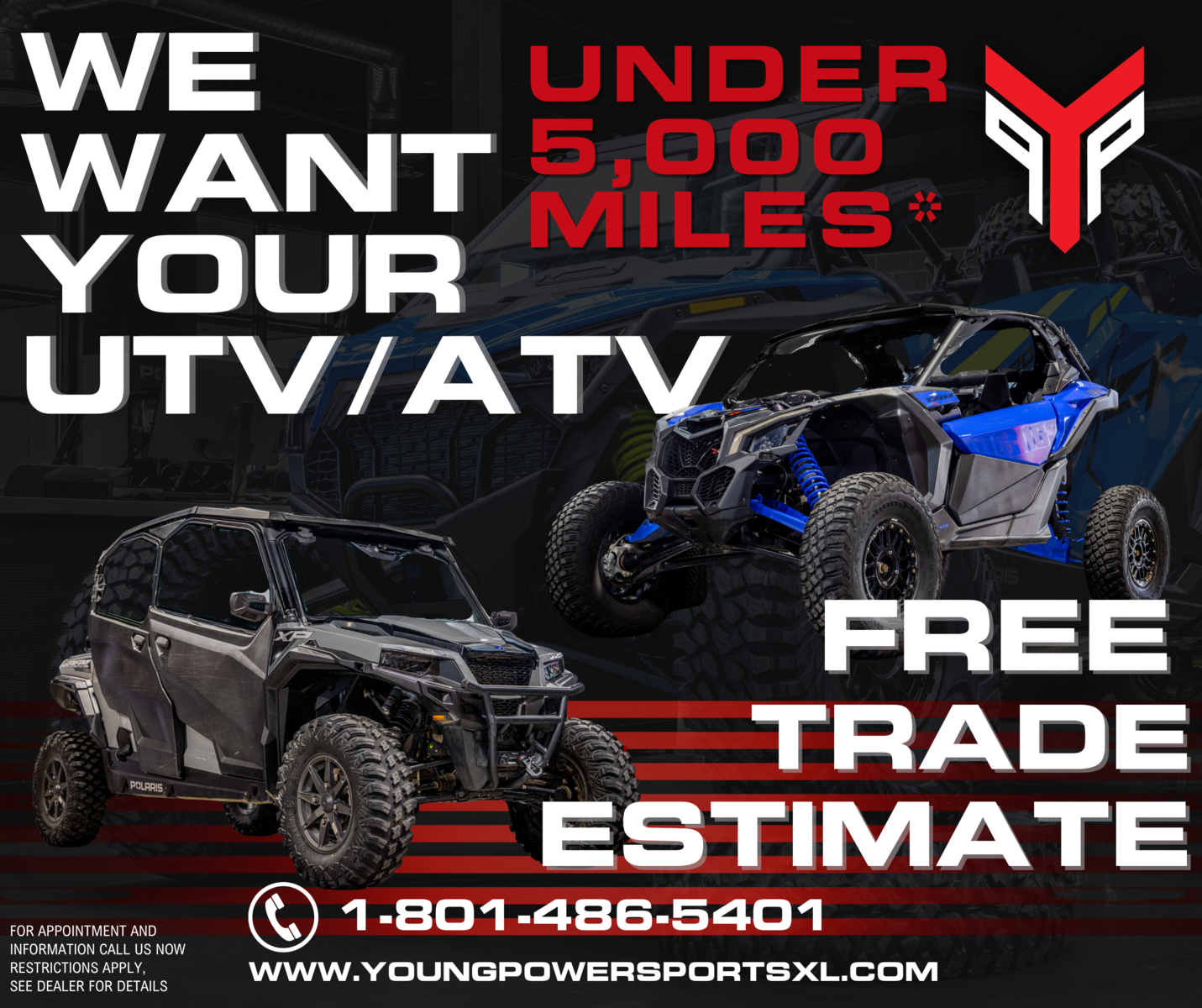 We want your SxS or ATV!
