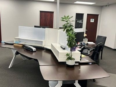 Kimball Office brand HUM Collection Tri Cubicle Style Desks- Two complete units available (six total desk spaces)