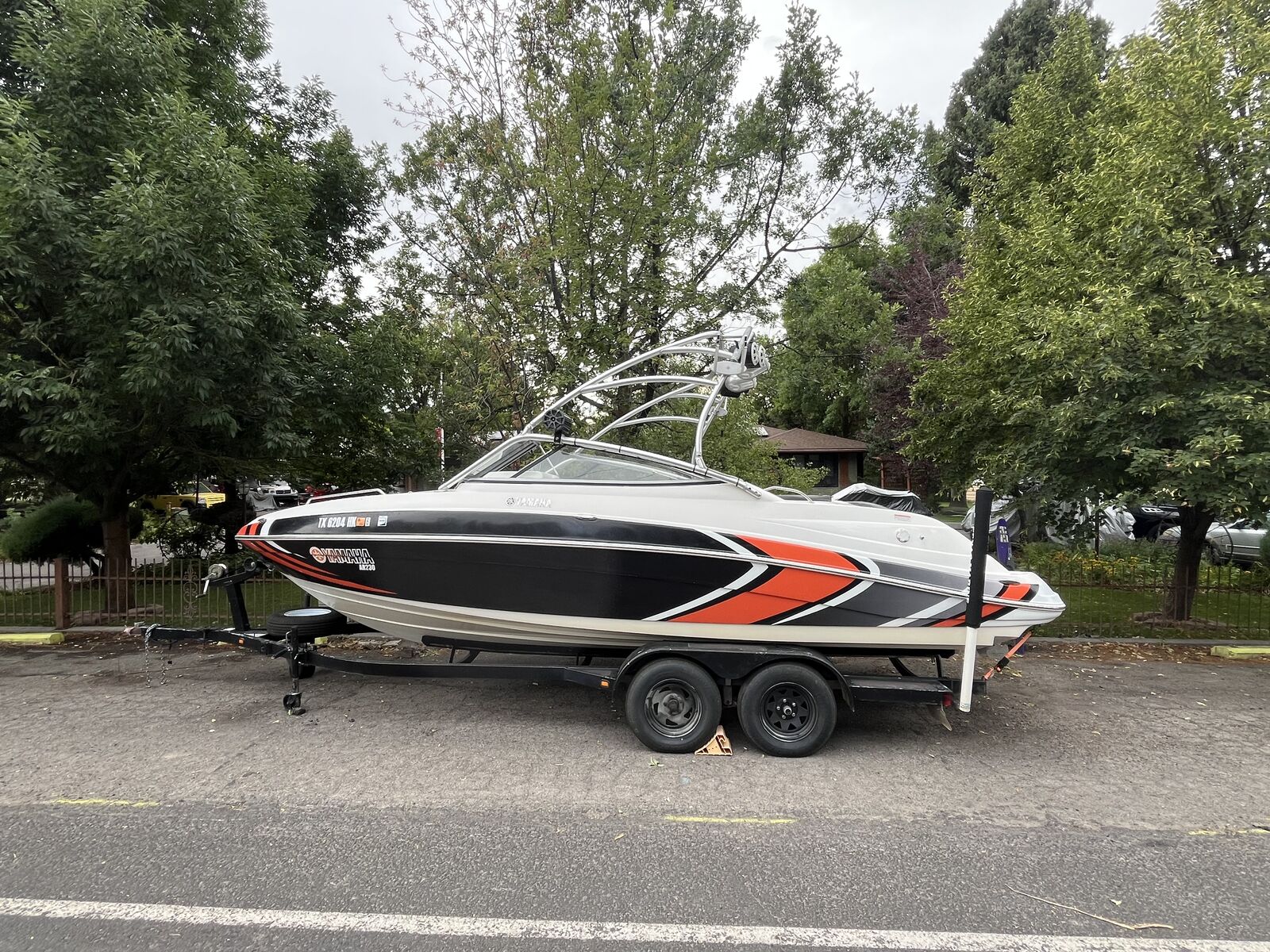 2008 Yamaha AR230 Jet Boat orange and black