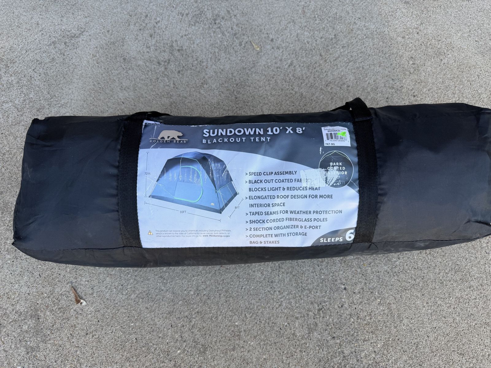 Golden Bear Sundown 10' x 8' Blackout Tent - 6 Person