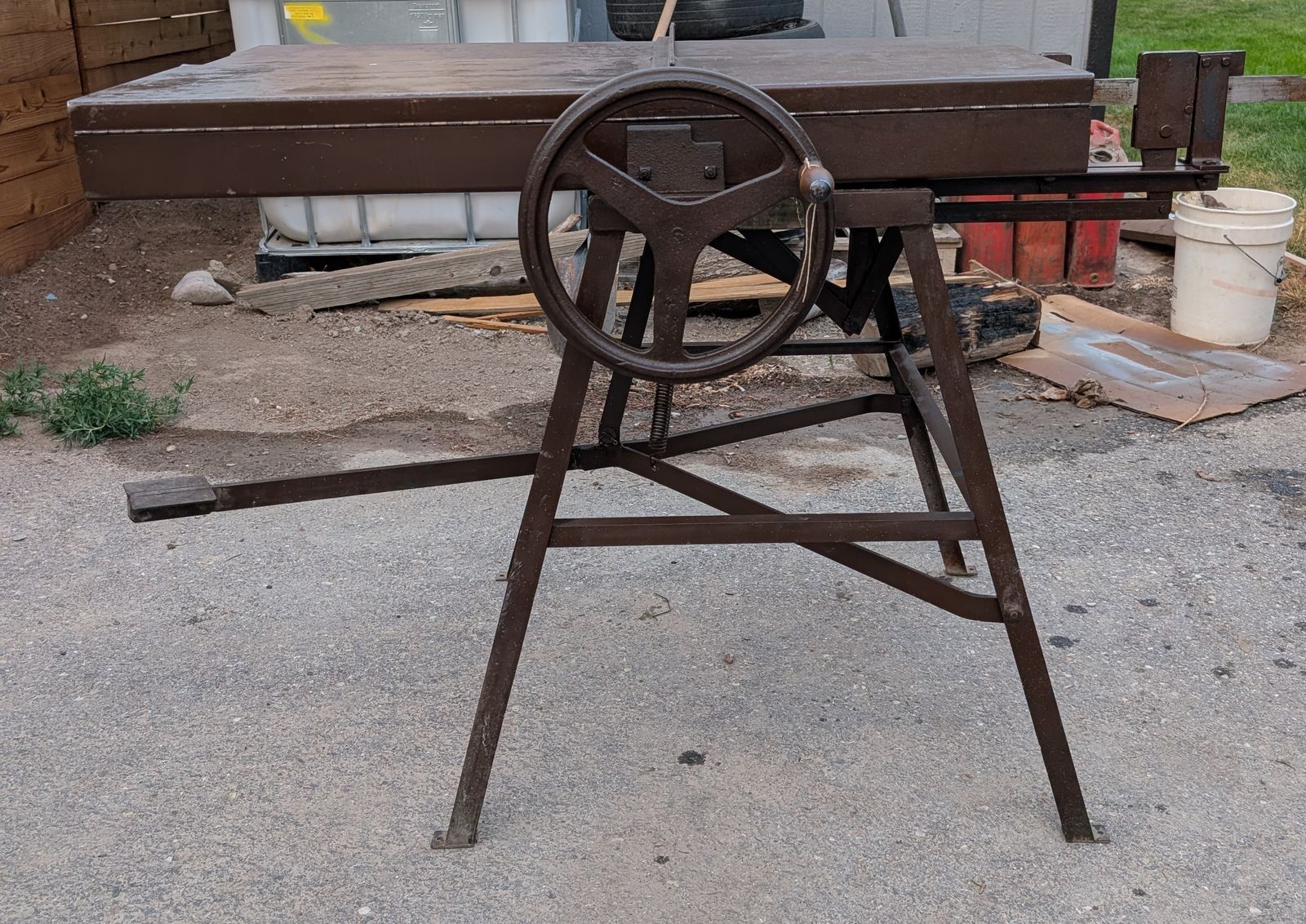 Vintage Cripe Equip. Co. Hand-Crank Cushion Stuffer - Heavy Duty Upholstery Press