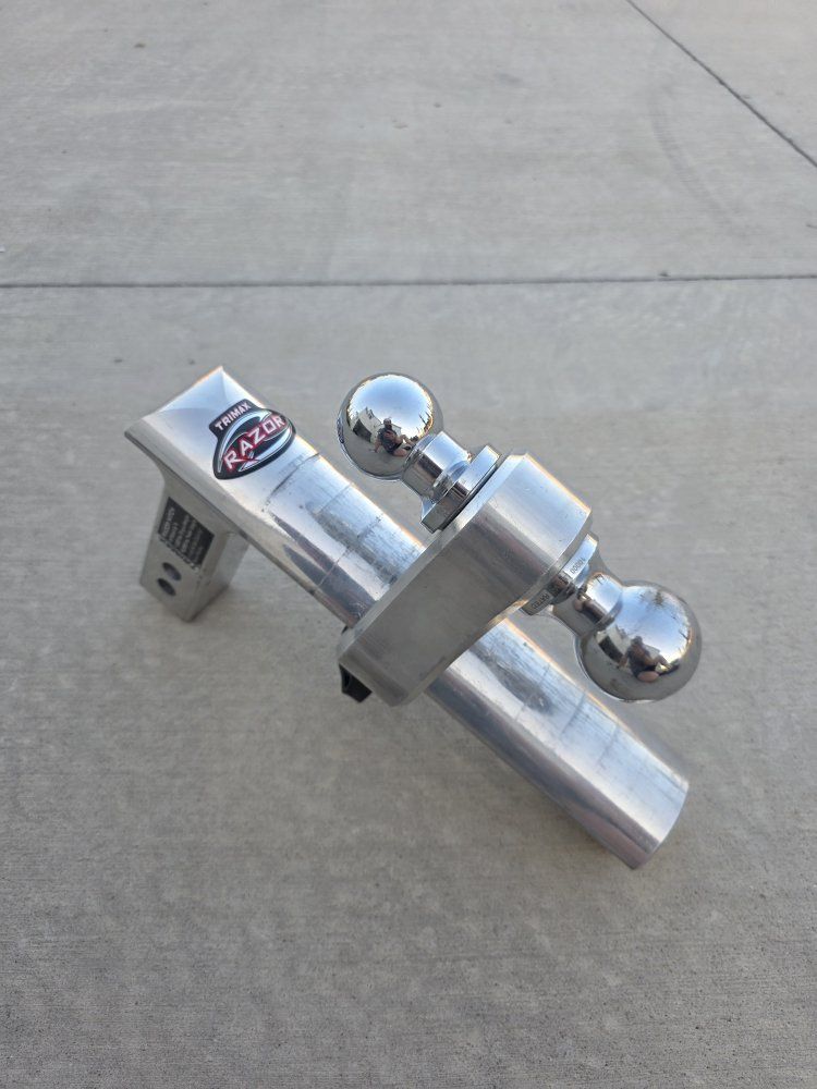 Trimax Razor Aluminum Adjustable 12 inch Drop Hitch Dual Ball 10k Lbs Towing Capacity