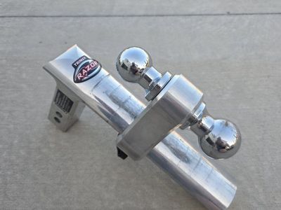 Trimax Razor Aluminum Adjustable 12 inch Drop Hitch Dual Ball 10k Lbs Towing Capacity