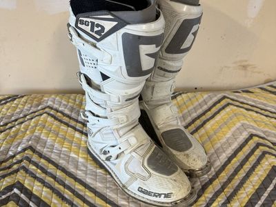 Gaerne SG-12 Motocross Boots White Grey