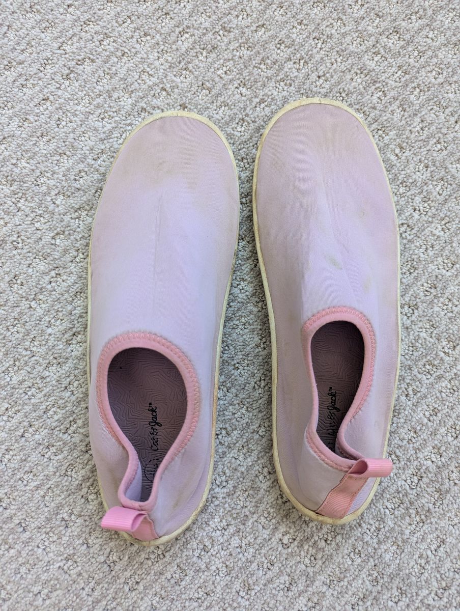 Purple/pink Cat & Jack slip on water shoes, big girls size 6