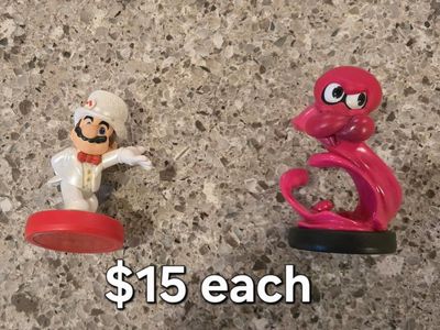 Octopus & Mario Wedding Outfit Amiibo $15 each~ Trades considered~!