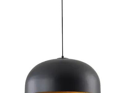 Aiwen 1-Light Large Black Dome Hanging Pendant Light.