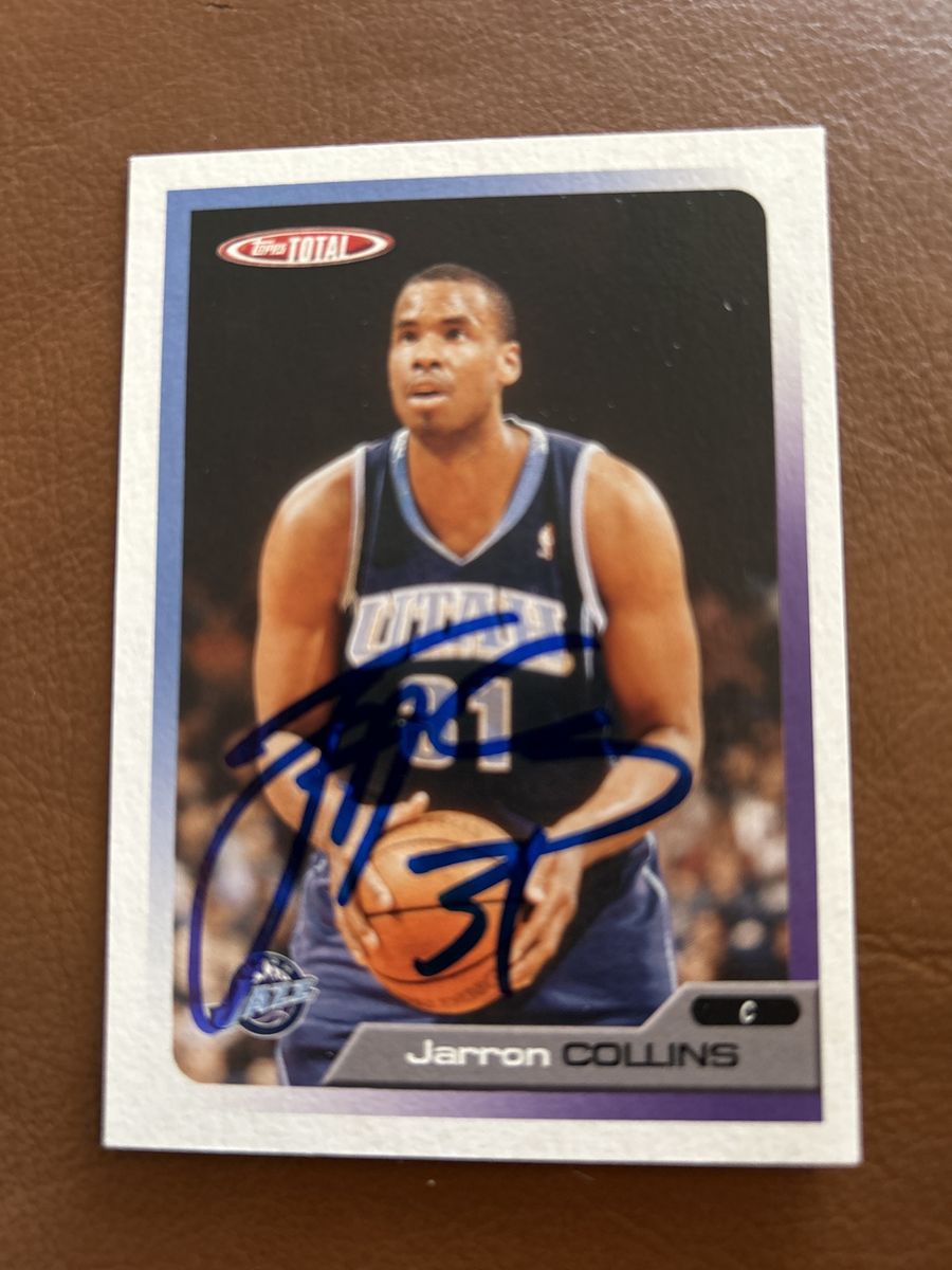2006 Jarron Collins Utah Jazz Auto Topps Total Autographed NBA Basketball Card - Hand Signed Collectible