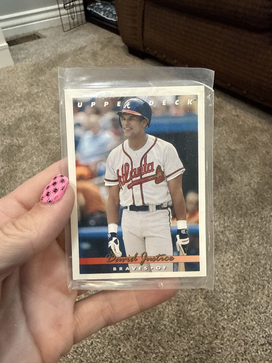David Justice Upper Deck Atlanta Braves Baseball Trading Card