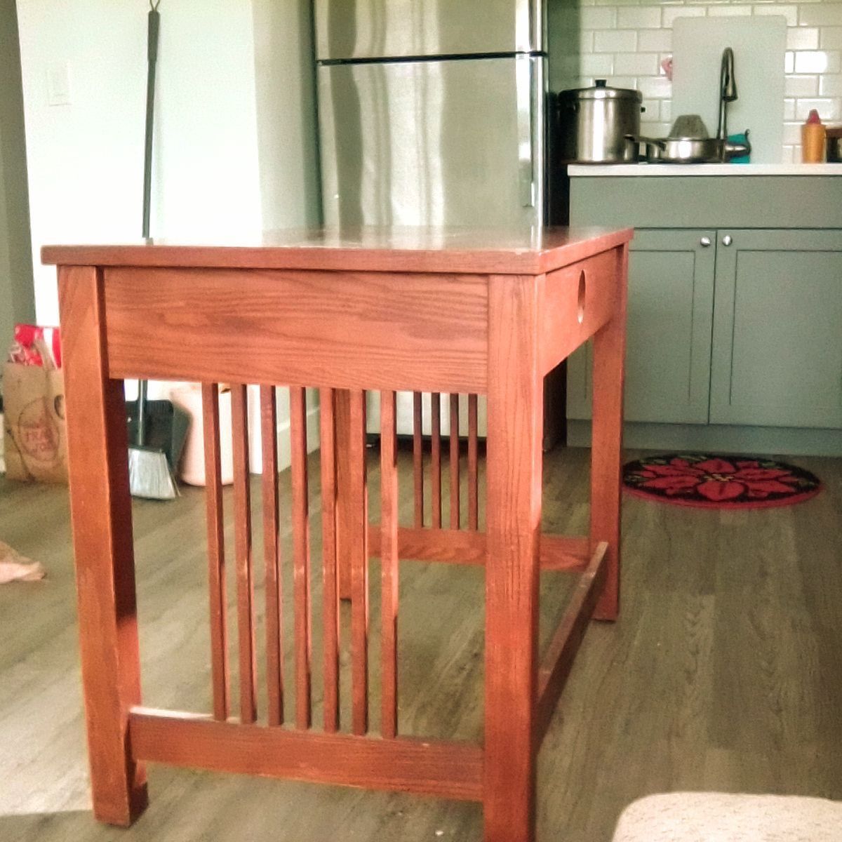 Made in USA Oak Computer Desk/Kitchen Island