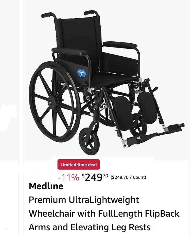 20 "BRAND NEW MEDLINE WHEELCHAIR