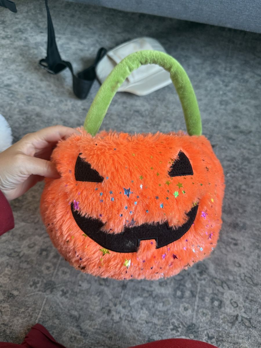 Spooky Pumpkin Trick or Treat Basket/Bag with Handle