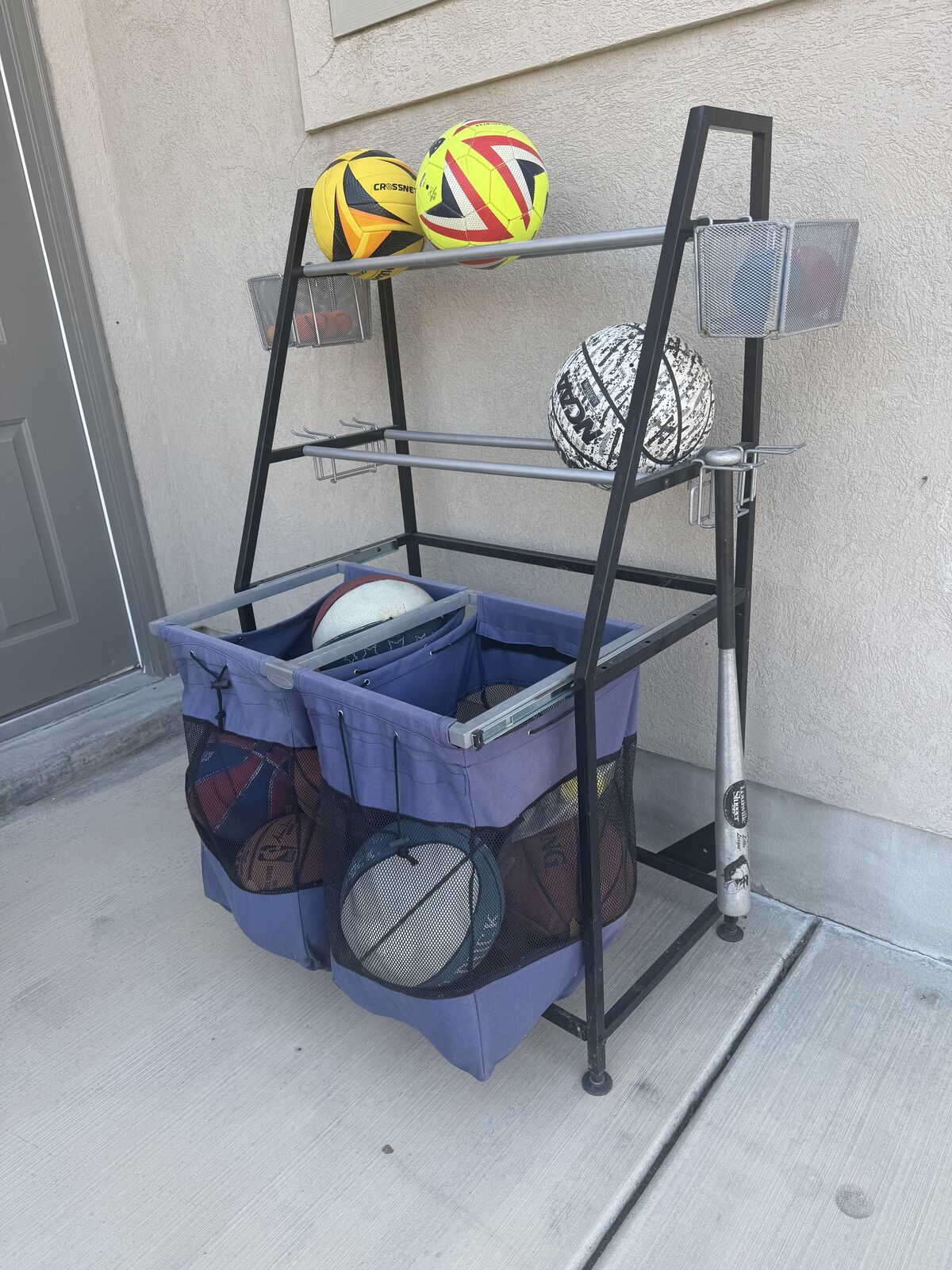 Sports equipment organizer storage