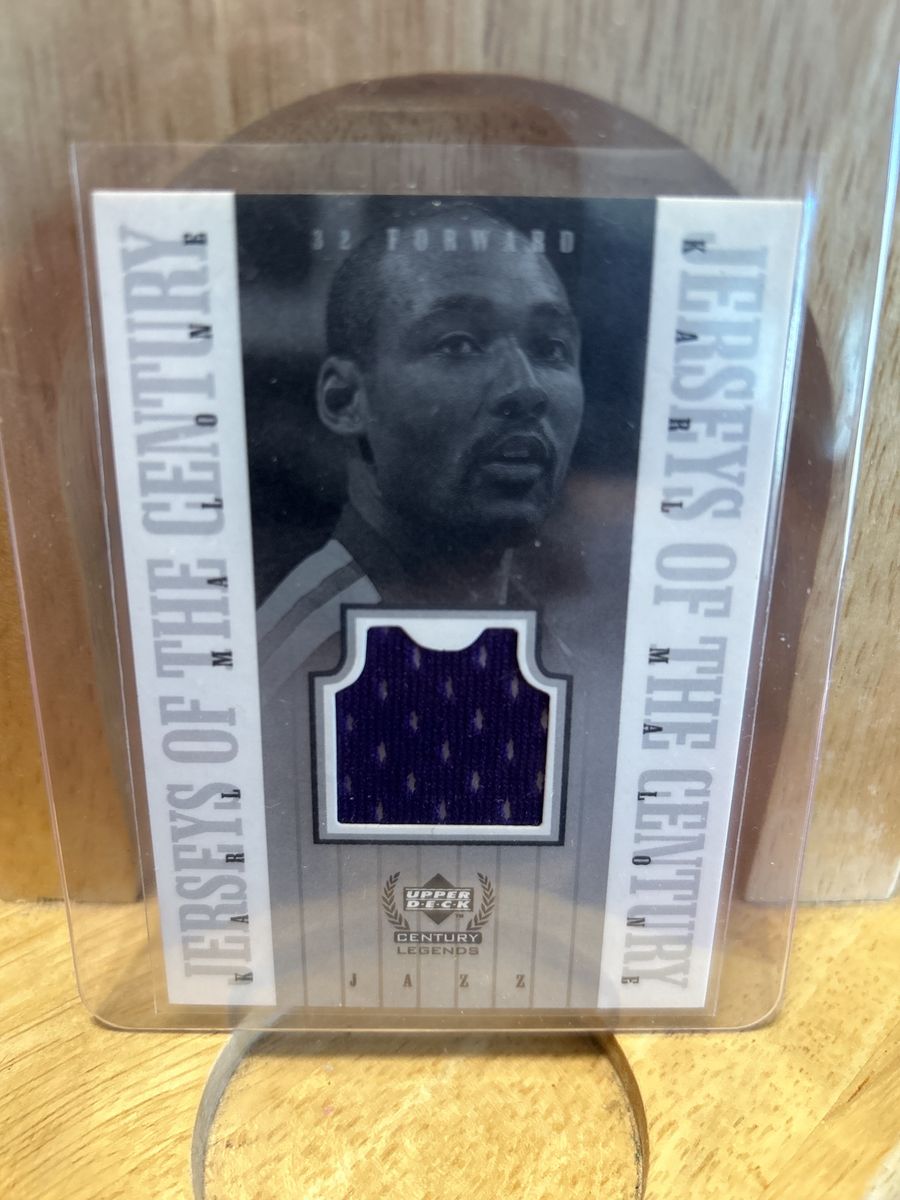 1999 Upper Deck Century Legends Karl Malone Utah Jazz #32 Forward Jersey Relic Card NBA GAME USED JERSEY CARD w/COA