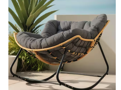 New in box, Rocking Chair: 30degree(s) Gentle Rocking Papasan Chair 400-pound Weight Capacity