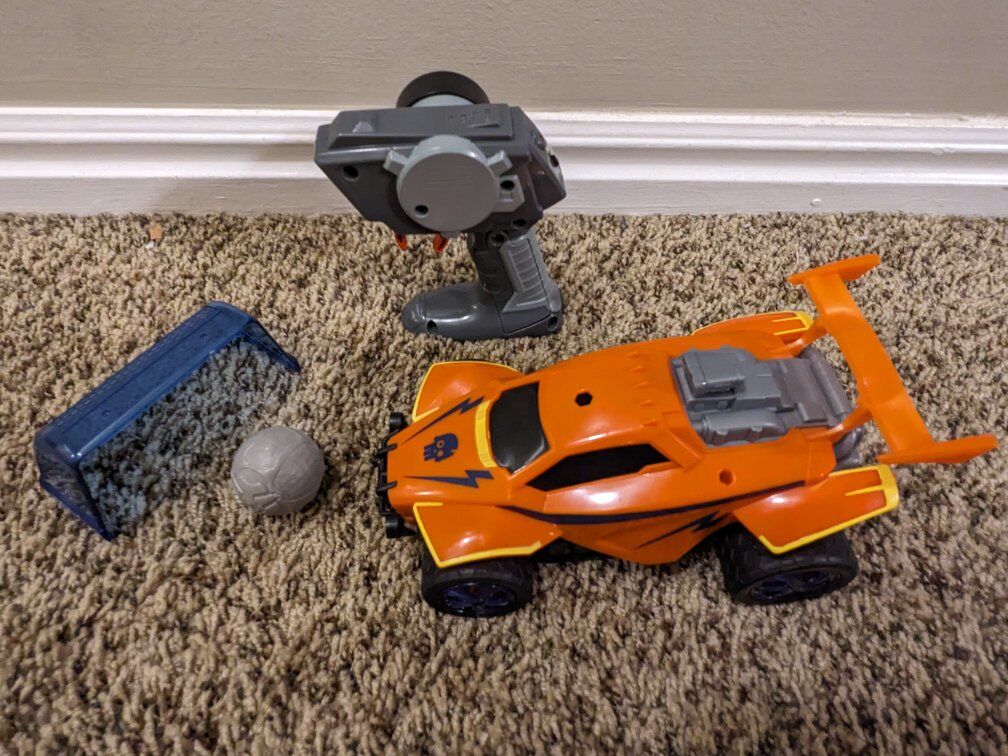 Rocket League RC car and Batman Helicopter