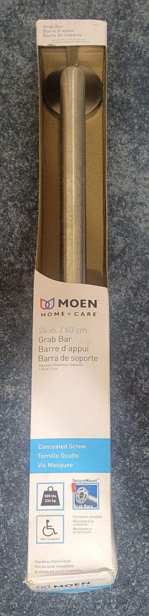 Moen Home Care 24-in Peened Wall mount ADA Compliant Grab Bar