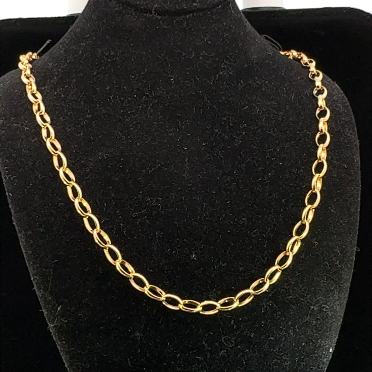 22" 14K Yellow Gold 4.0mm Rollo Link Chain 3.6 grams #WCP040224