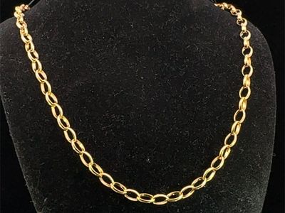22" 14K Yellow Gold 4.0mm Rollo Link Chain 3.6 grams #WCP040224