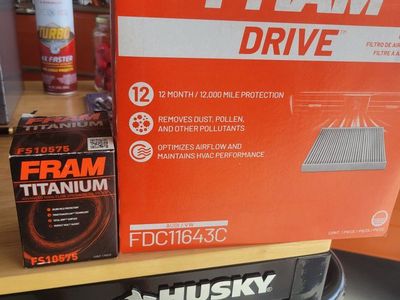 FRAM Drive FDC11643C Cabin Air Filter & Titanium FS10575 Oil Filter for Audi/VW