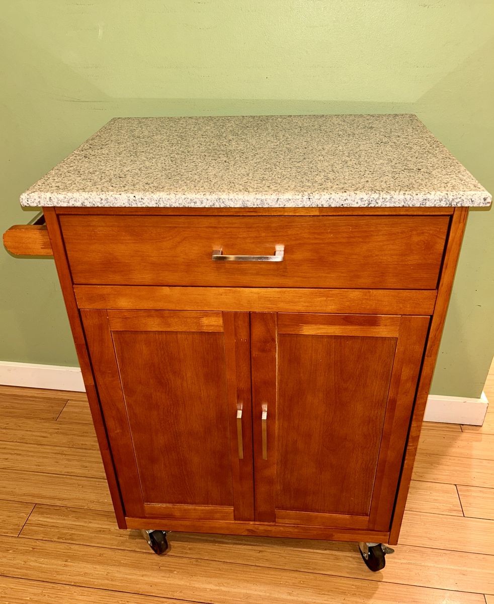 Kitchen Cart with Granite Top