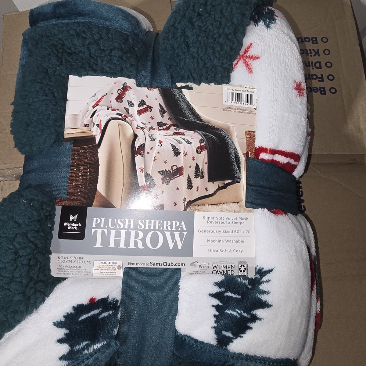 red truck throw blanket