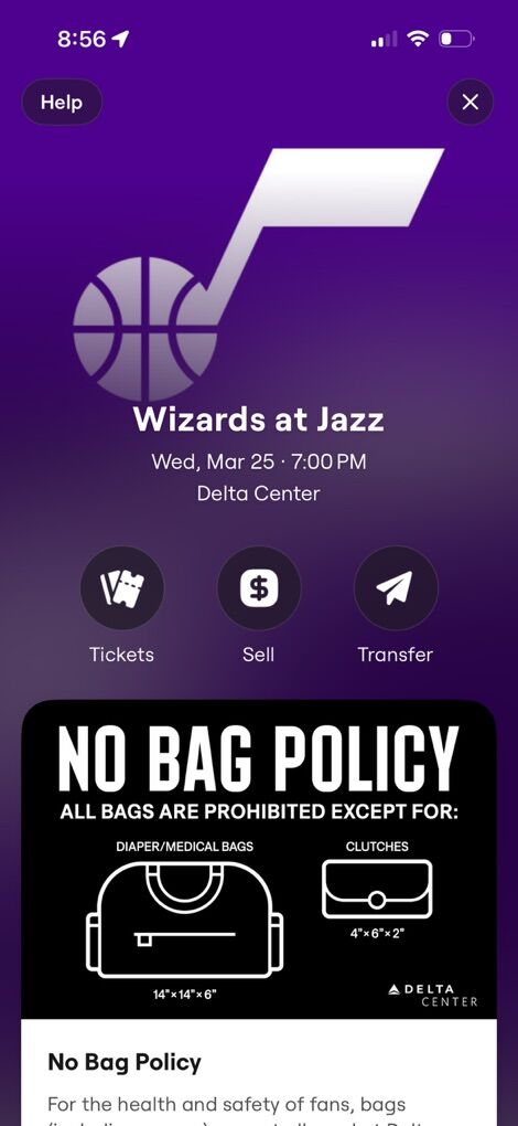 Jazz-Wizards 3/25 3 Tix Row 5