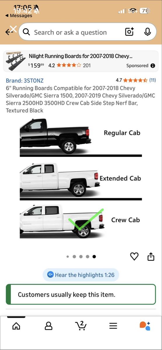 Running boards for Chevy