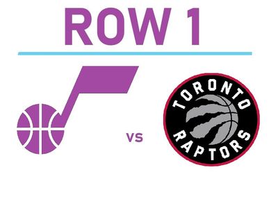 Toronto Raptors Tickets vs Utah Jazz - ROW 1 UPPER BOWL