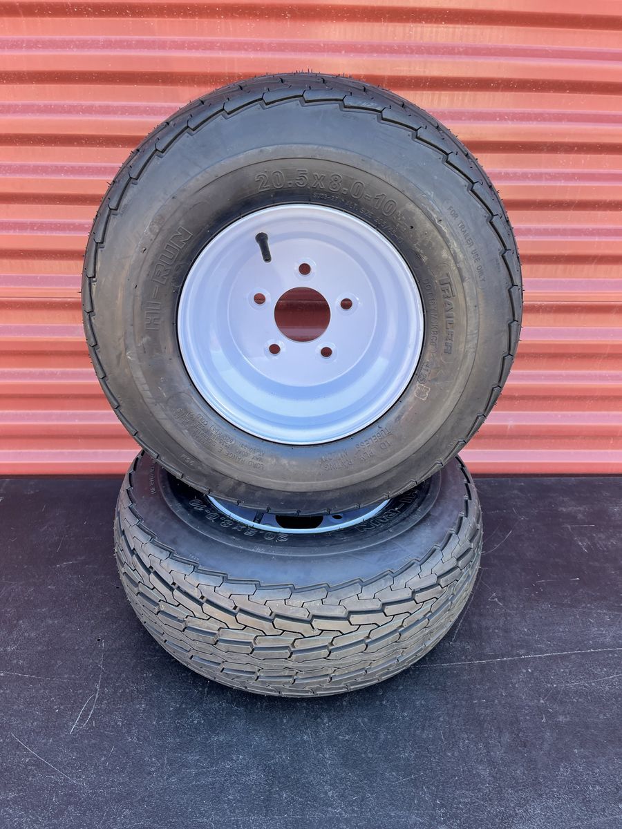 New Hi Run 20.5X8.0-10 Trailer Tires 10 Ply
